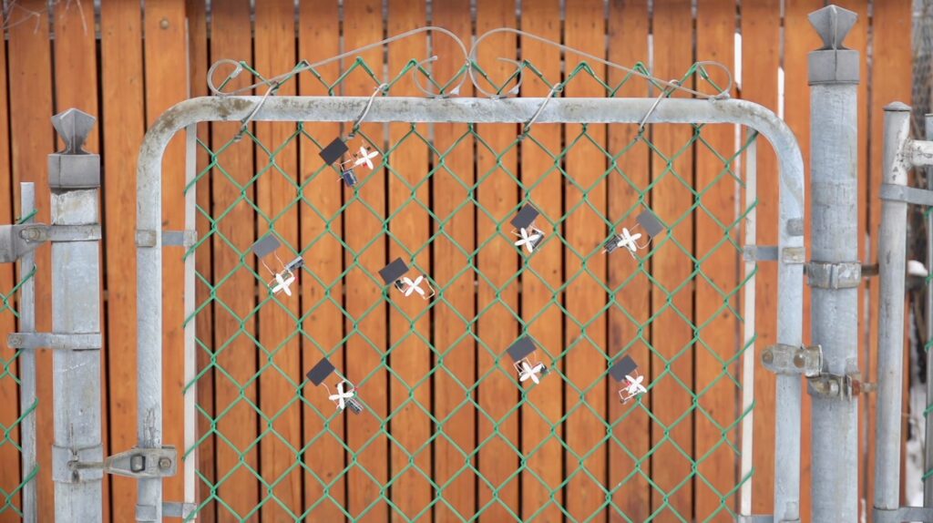 solar electronic critters outside winter