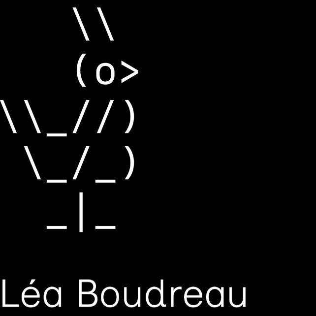 léa boudreau ascii bird